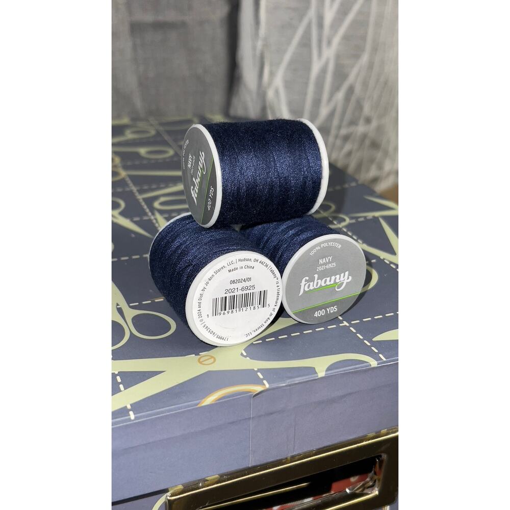 3- spools of thread navy blue Fabany Joann’s